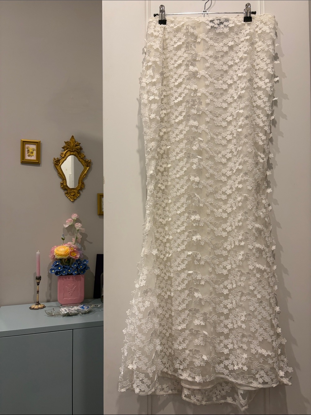 Cynthia rowley floral sheer maxi skirt